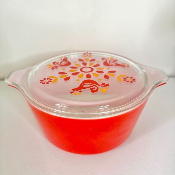Vintage Pyrex Friendship Collection 474 1.5 Qt Round Covered Casserole With Lid - Picture 1 of 11